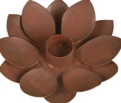 Clearance Lotus Lysestage H4 cm, Rust Lysestager