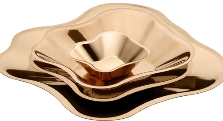 New Iittala Aalto Skål , Rosaguld