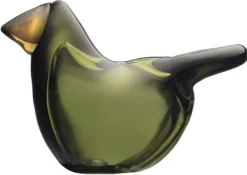 Sale Birds by Toikka Glasfugl Fluesnapper 6 cm, Mosgrøn Stue|Træfigurer Og Figurer