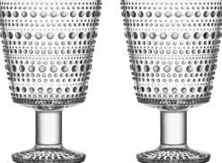 Iittala Vandglas > Kastehelmi Glas På Fod 2 stk. 26 cl,