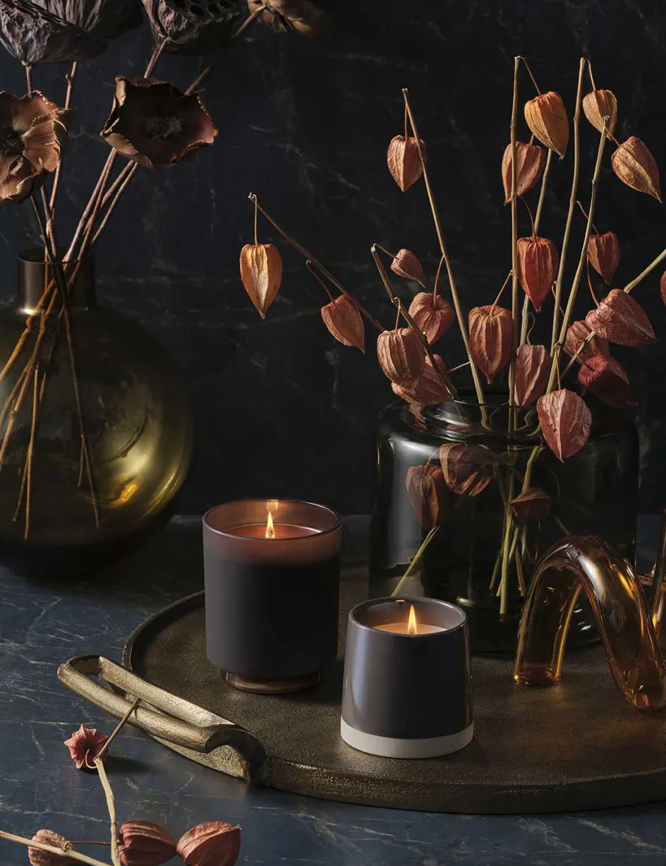 Discount ILLUME Duftlys Ø9/H10,7 cm, Woodfire