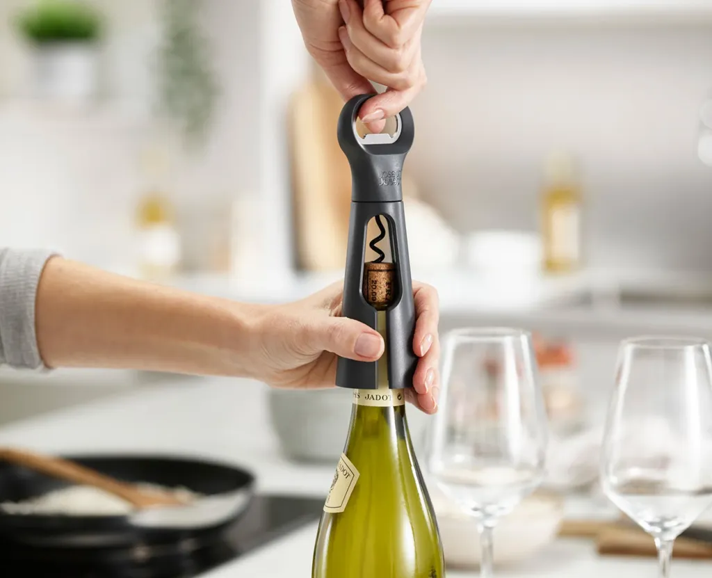 Discount BarStar 3-i-1 Proptrækker 18,5 cm, Grå Proptrækkere Og Folieskærere