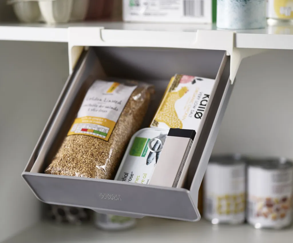 Hot CupboardStore Skuffe Under Hylde 23,5 cm, Grå Opbevaring Til Køkkenet