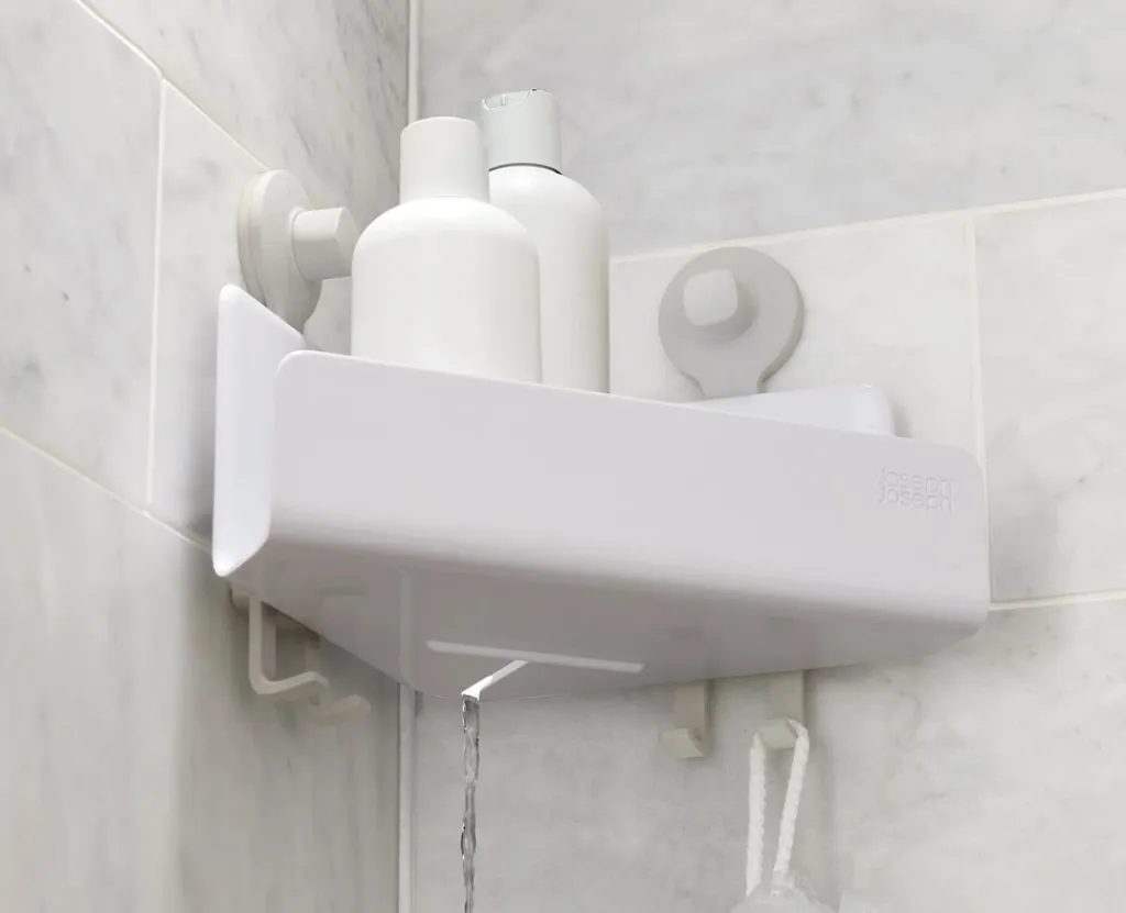 New EasyStore Hjørnebrusehylde 2 stk. 26,5 cm, Hvid Hylder|Opbevaring Til Badeværelset