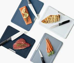 Discount Folio Plus Kniv- og Skærebrætssæt 8 Dele 23x32 cm, Grå Skærebrætter Og Serveringsbrætter