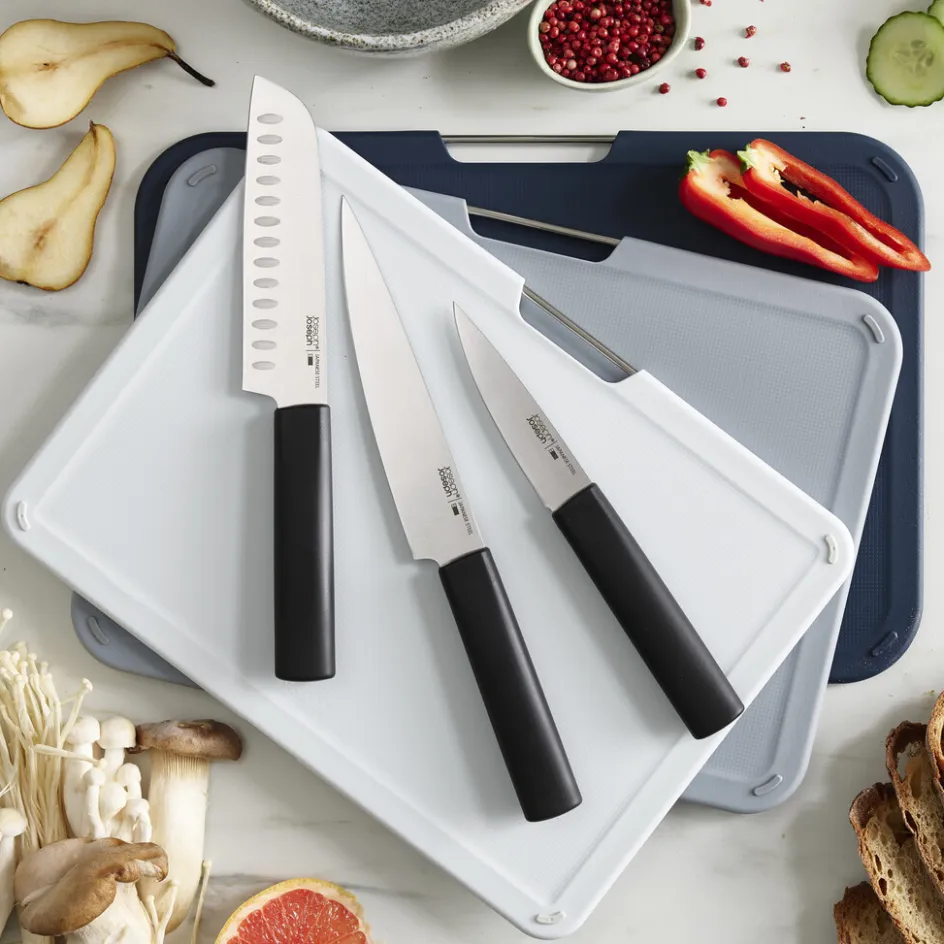Clearance Joseph Joseph Nest Kniv- og Skærebrætssæt 6 Dele, Grå