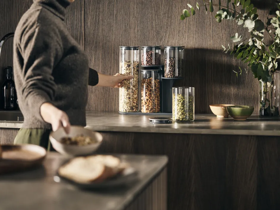 Joseph Joseph Podium Opbevaringsglas 5 stk, Rustfrit Stål