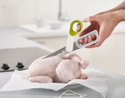 Hot PowerGrip Køkkensaks, Hvid/Grøn Skæreredskaber