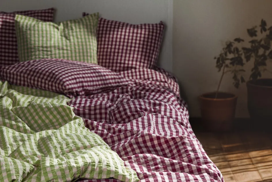 New Juna Bæk&Bølge Sengetøj , Blomme/Rosa