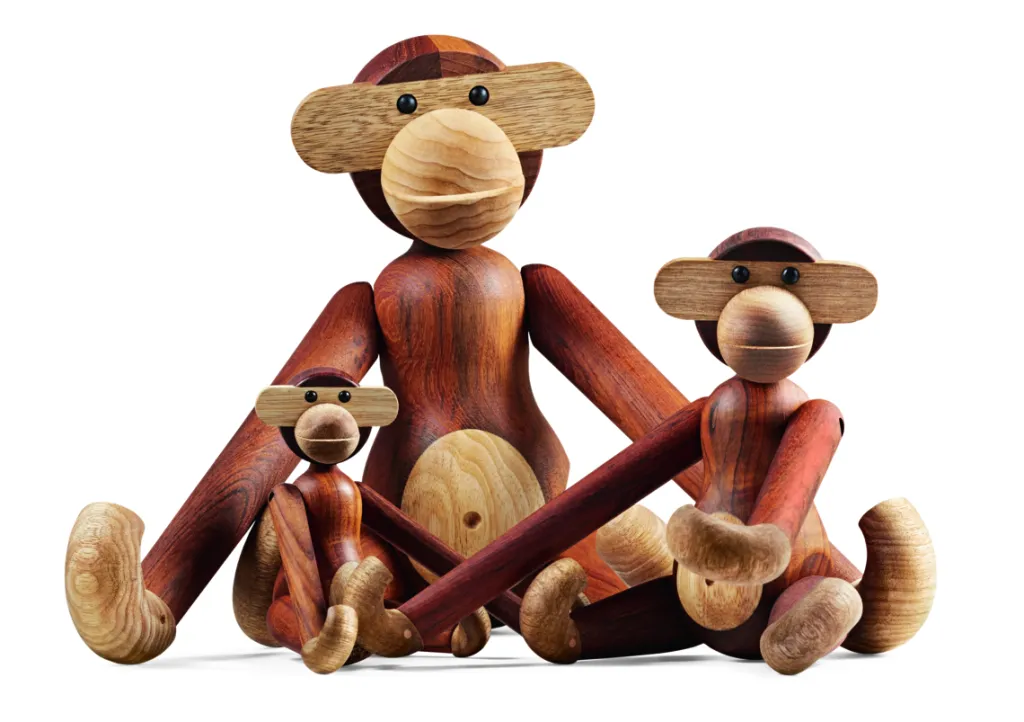Kay Bojesen Denmark Stue|Træfigurer Og Figurer > Kay Bojesen Abe , Teak- og Limbatræ