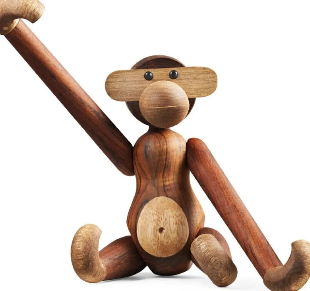 Kay Bojesen Denmark Stue|Træfigurer Og Figurer > Kay Bojesen Abe , Teak- og Limbatræ