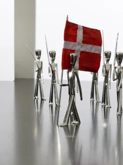 Garder m. Fane 18 cm, Poleret Stål Stue|Træfigurer Og Figurer
