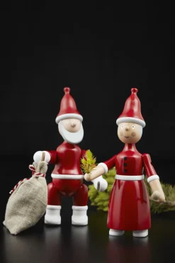 Sale Kay Bojesen Julemand 19,5 cm, Malet Bøgetræ Stue|Træfigurer Og Figurer