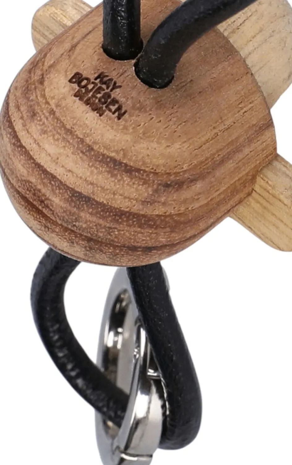 Discount Kay Bojesen Denmark Kay Bojesen Nøglering Abe, Teak- og Limbatræ/Sølv