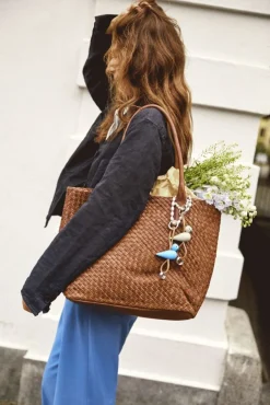 Outlet Kay Bojesen Denmark Kay Bojesen Nøglering Fugl 6 cm, Grøn/Sølv