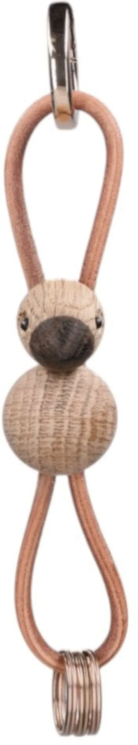 Clearance Kay Bojesen Denmark Kay Bojesen Nøglering Fugl 6 cm, Eg/Guld