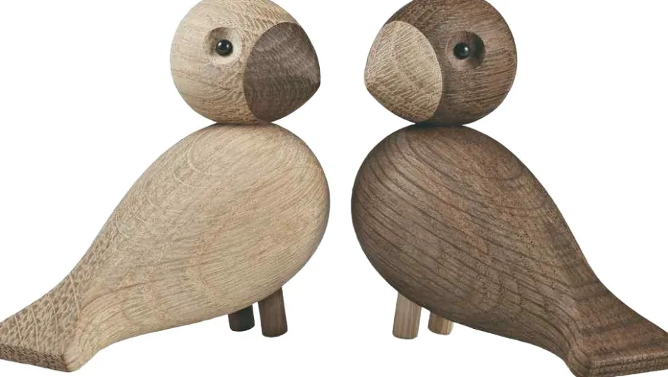 Kay Bojesen Denmark Kay Bojesen Turtelduer 9 cm, Natur/Røget Eg