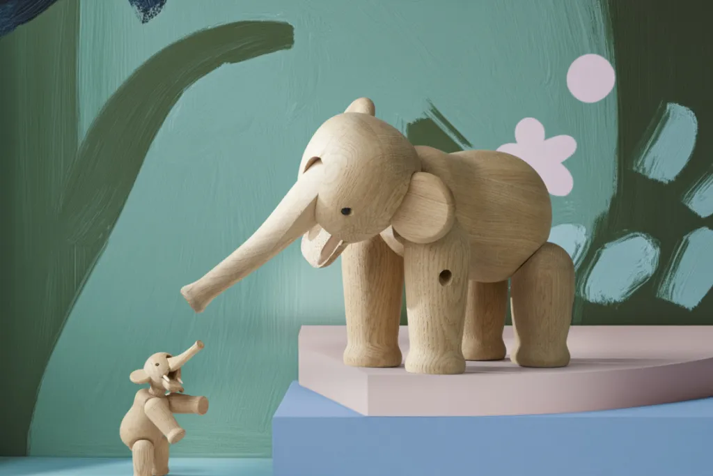 Kay Bojesen Elefant , Eg Stue|Træfigurer Og Figurer