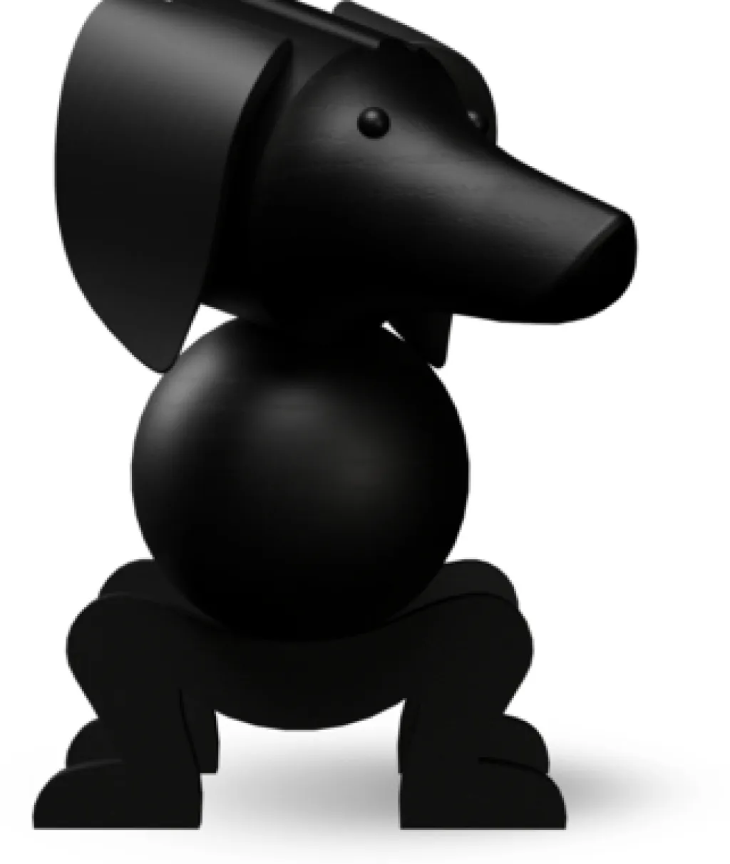 New Kay Bojesen Gravhund , Mørkbejdset Eg Stue|Træfigurer Og Figurer