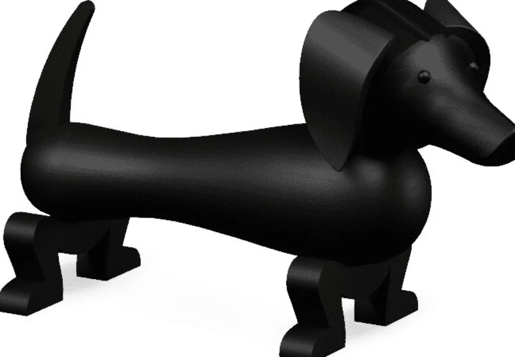 New Kay Bojesen Gravhund , Mørkbejdset Eg Stue|Træfigurer Og Figurer