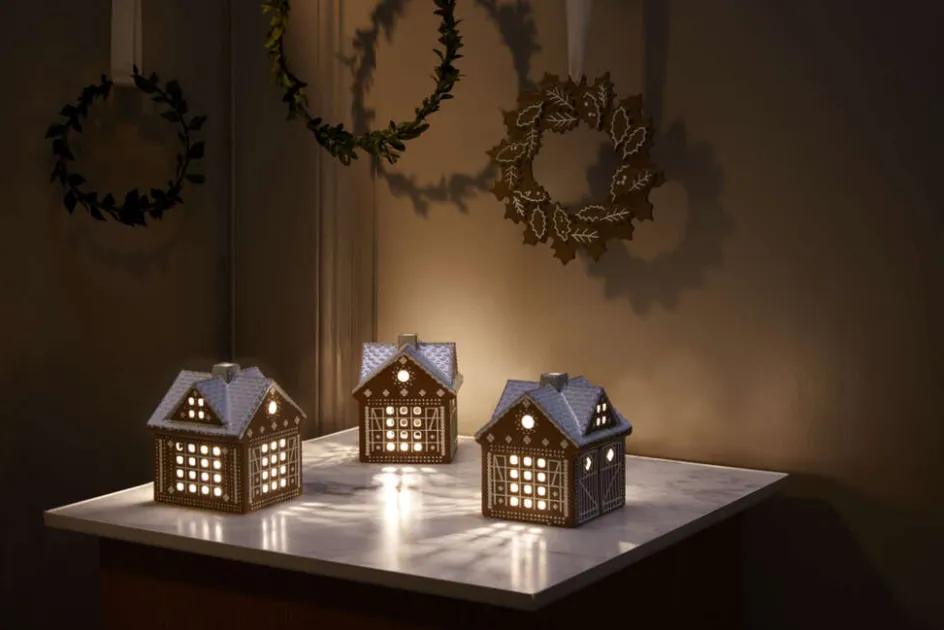 Online Kähler Gingerbread Lyshus Julestald H11,5 cm, Brun