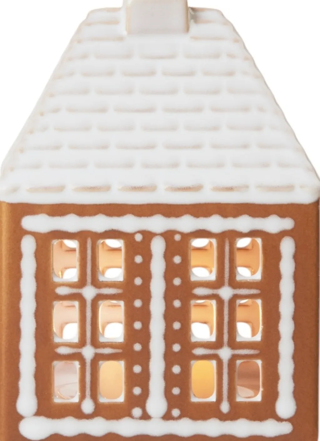 New Gingerbread Lyshus H12 cm, Brun Lyshuse