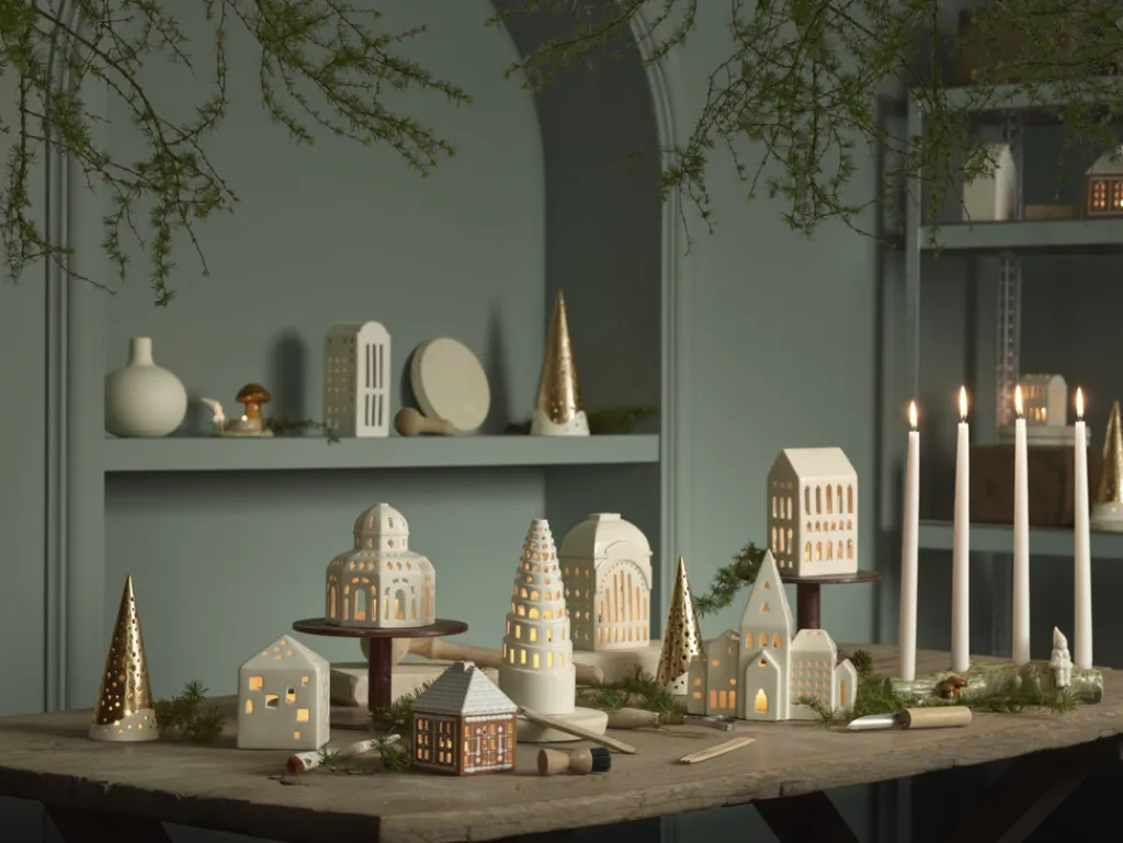 New Gingerbread Lyshus H12 cm, Brun Lyshuse