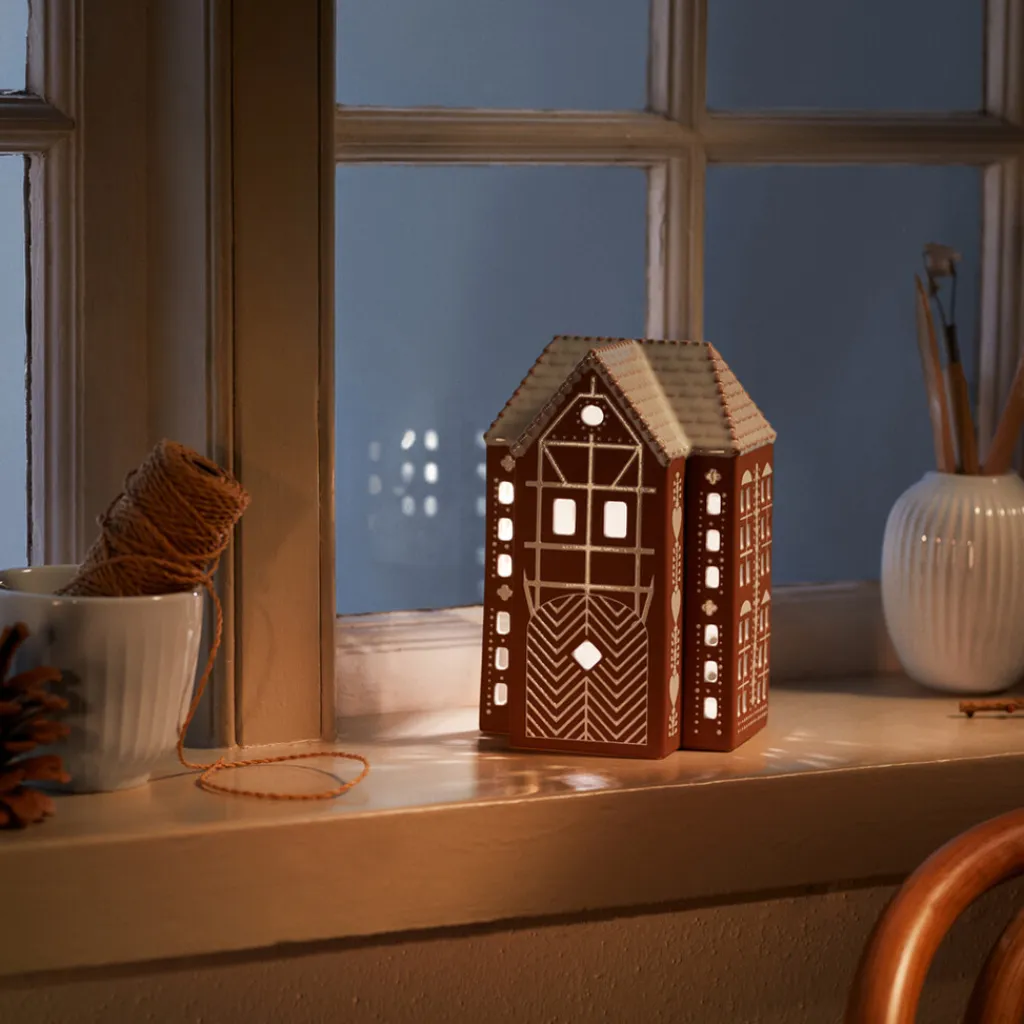 Kähler Lyshuse > Gingerbread Lyshus H17 cm, Brun