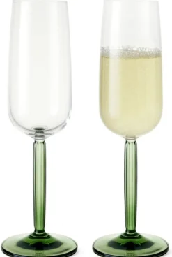 Sale Kähler Hammershøi Champagneglas 2 stk. 24 cl, Grøn