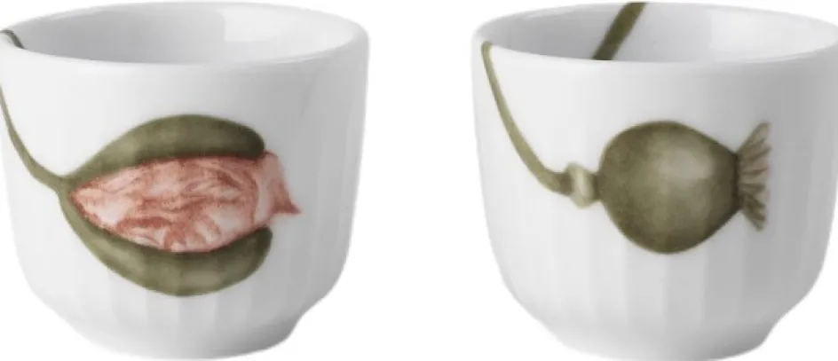 New Kähler Hammershøi Poppy Æggebægere 2 stk. H4,5 cm, Hvid