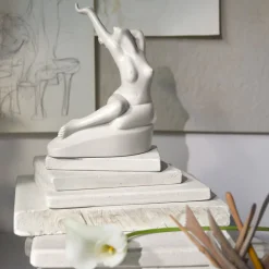 Outlet Moments of Being Heavenly Grounded Figur H22,5 cm, Hvid Stue|Træfigurer Og Figurer