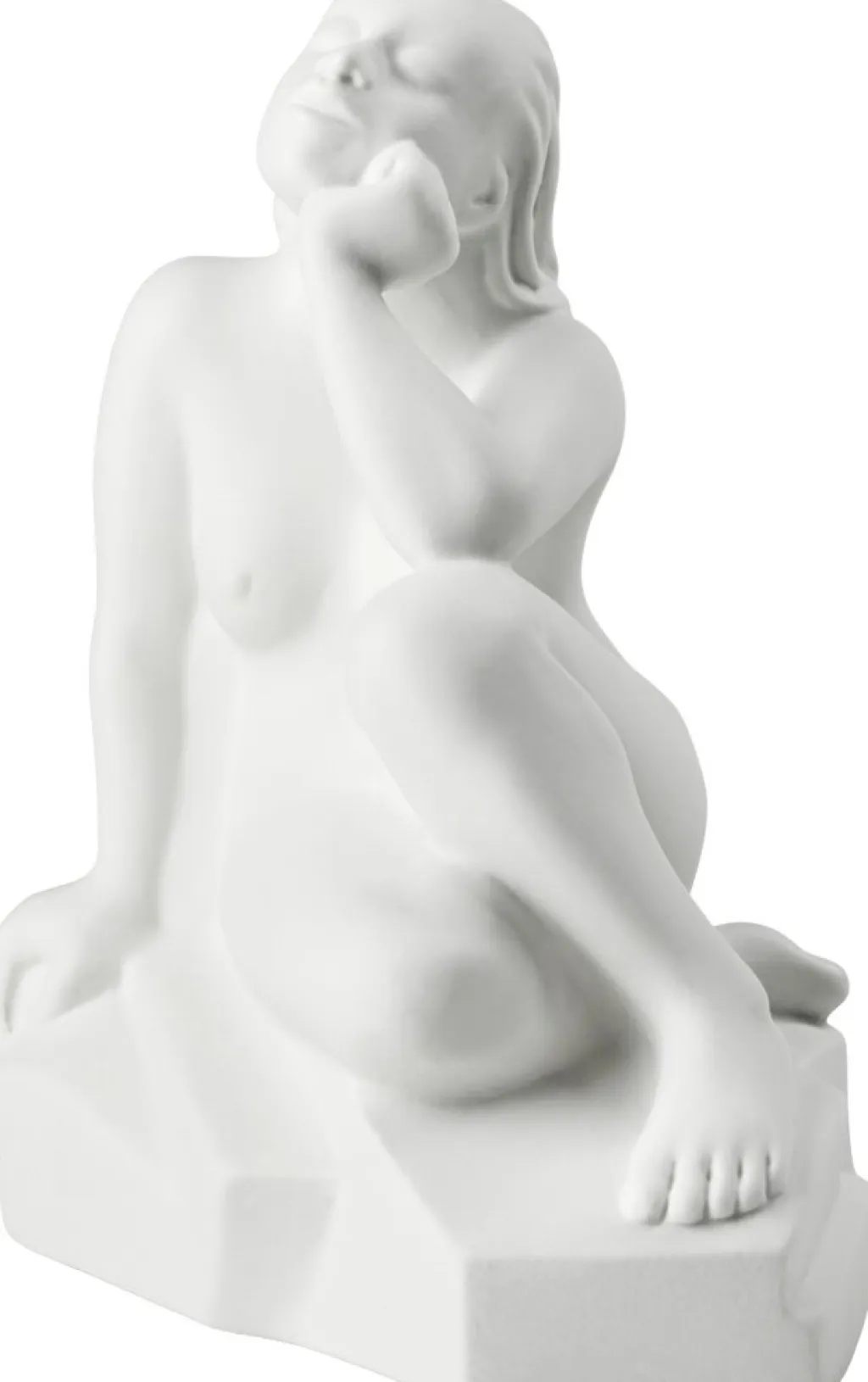 Clearance Moments of Being Silent Change Figur H18,5 cm, Hvid Stue|Træfigurer Og Figurer