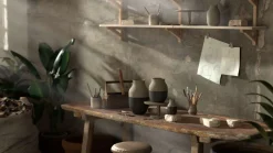 Kähler Stue|Vaser > Omaggio Circulare Vase H, Antracitgrå