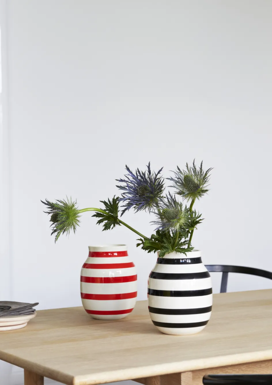 Online Kähler Omaggio Vase H, Sort