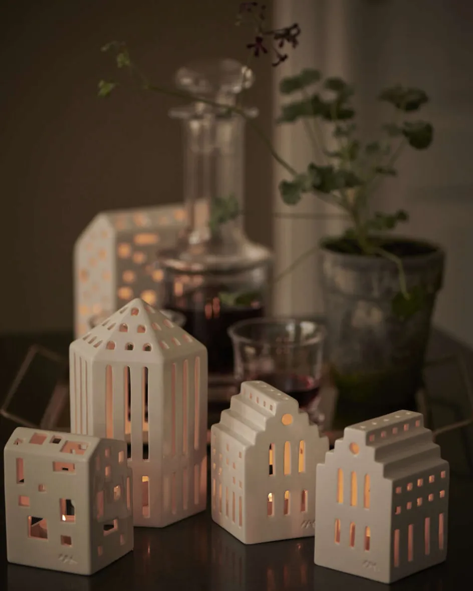 Sale Kähler Urbania Lyshus Højhus H22 cm, Hvid