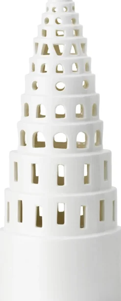 Sale Kähler Urbania Lyshus Højt Tårn H22,5 cm, Hvid