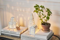 Sale Kähler Urbania Lyshus Højt Tårn H22,5 cm, Hvid