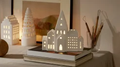 Sale Kähler Urbania Lyshus Højt Tårn H22,5 cm, Hvid