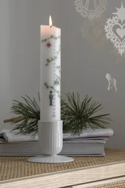 Discount Hammershøi Bloklysestage H9,5 cm, Hvid Bloklysestager