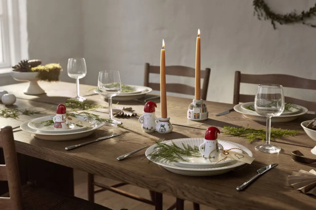 Outlet Hammershøi Christmas Lysestage Nissefar H8,5 cm, Hvid Julelys