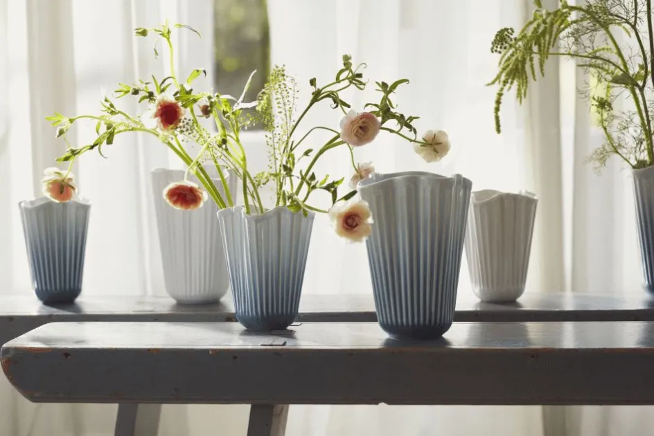 Online Kähler Hammershøi Unfold Vase H, Blå