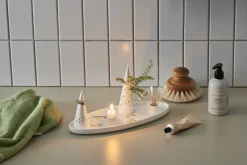 Kähler Lysestager|Julelys > Nobili Oval Adventsstage 33x13 cm, Snehvid