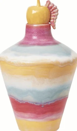 Sale x KIMPOP Poppery Vase m. Æble H39 cm, Pink/Mint/Gul Vaser