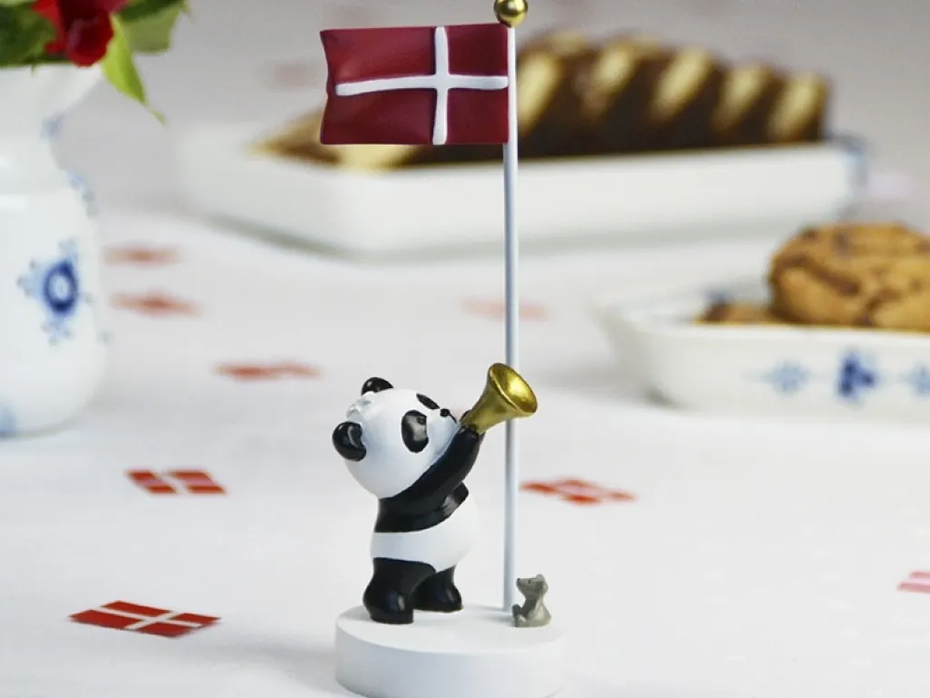 Discount Bordflag Panda m. Trompet H14,5 cm Børn Fødselsdagsdekoration|Bordflag