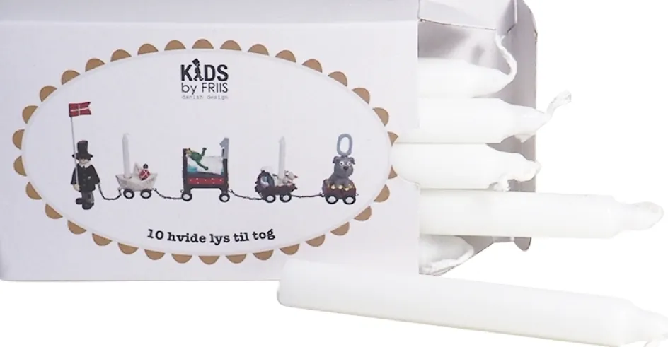 Clearance Kids By Friis Kertelys 10 stk. Ø1,2/H11 cm, Hvid