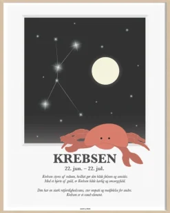 Børn Kids By Friis Børneværelse|Interiør Til Børneværelset > Plakat Krebsen A3