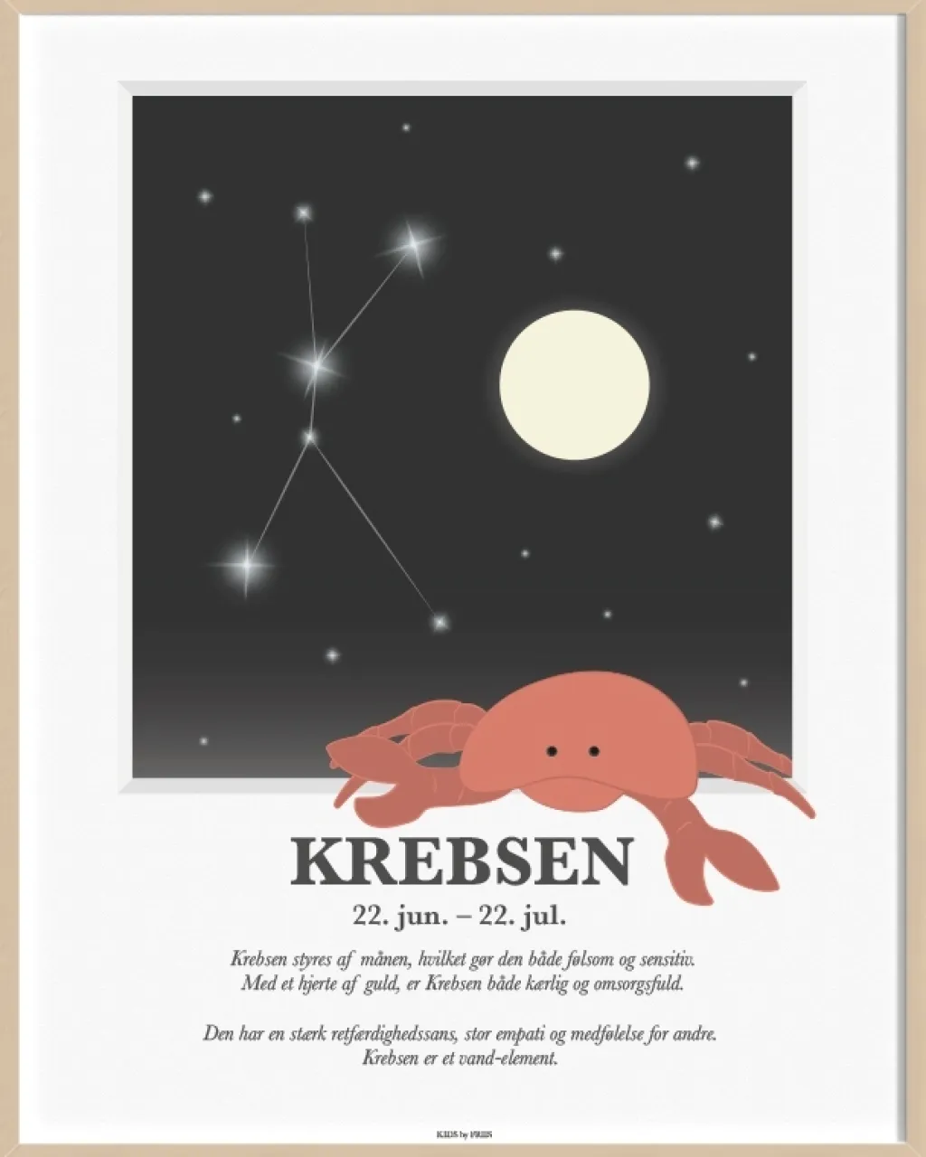 Børn Kids By Friis Børneværelse|Interiør Til Børneværelset > Plakat Krebsen A3