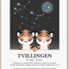 Børn Kids By Friis Børneværelse|Interiør Til Børneværelset > Plakat Tvillingen A3