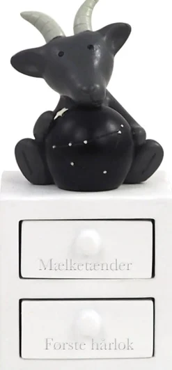 Sale Æske t. Første Tand/Hårlok Stenbukken H12 cm, Hvid Børn Opbevaring Til Børneværelset|Børneværelse