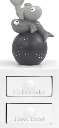 Discount Kids By Friis Æske t. Første Tand/Hårlok Fisken H12,5 cm, Hvid